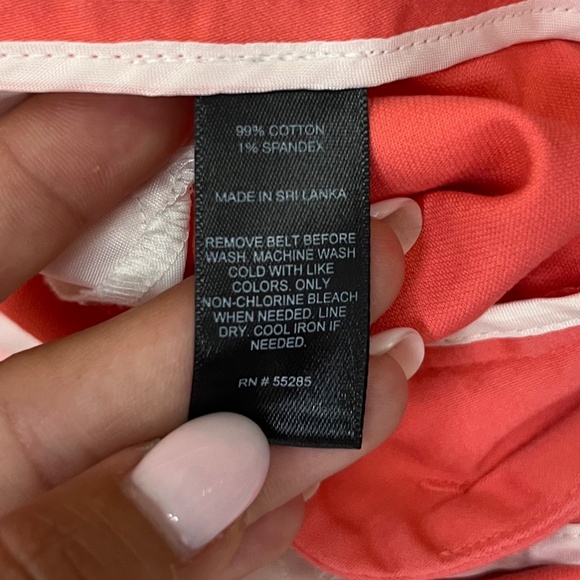 Express Editor Coral Red Cotton Blend Shorts Size 6 - Picture 7 of 7